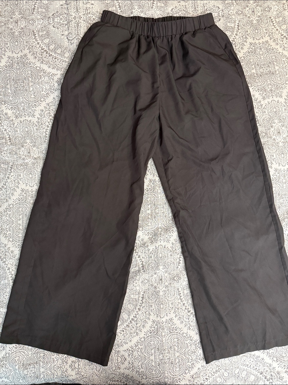 Women’s Black - Emery Rose - Elastic-Waist Casual Pants - Size Large